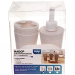 Набор для ванной из 4-х предметов «Монро» белый