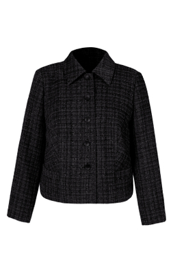 Жакет женский 3888ВП, черный блеск #323ЧБл043888ВП