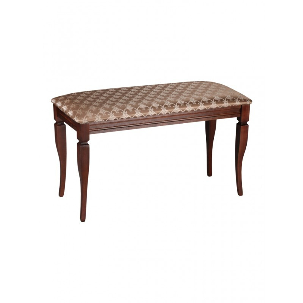 Банкетка "Классик" 350х800 дуб коричневый/черная патина/жаккард кремовый