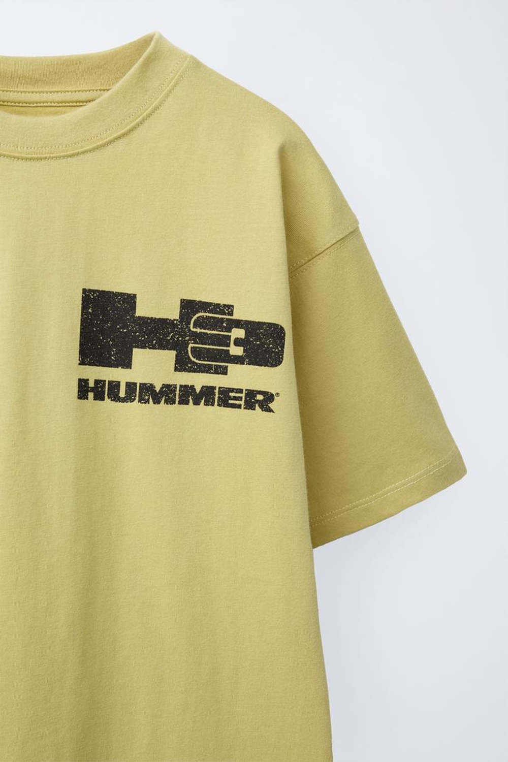 ZARA ФУТБОЛКА С ПРИНТОМ «АВТОМОБИЛЬ», СВЕТЛО-ЗЕЛЕНЫЙ