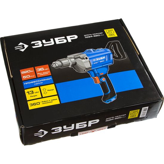 Дрель-миксер "ЗУБР" ЗДМ-820 РМ