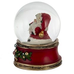 GAEM Фигурка декоративная "Дед Мороз" в стекл шаре (муз,движ, АААх3,н/п), D 10 см, L10,5 W10,5 H14 см