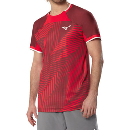Мужская теннисная футболка Mizuno Stargazer Shadow Graphic Short-Sleeve - sun dried tomato