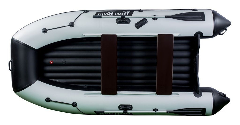 Лодка пвх riverboats (ривербот) rb - 370 нднд (цвет: белый/серый)