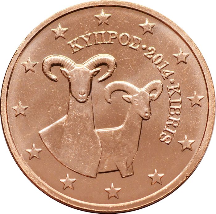 2 евроцента 2014 Кипр (2 euro cent)