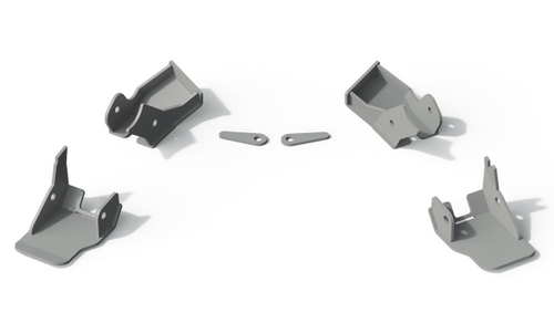 Защита креплений рычагов Rival для Jeep Wrangler JL (V - 2.0T; 2.2D; 3.6) 4WD 2017-н.в., алюминий 6 мм, с крепежом, 4 части, 2333.2749.1.6