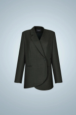 Жакет асимметричный зеленый