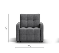 Кресло-кровать Денди Слим рогожка Malmo серый