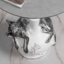 Столик декоративный Кошка Агнесса Античное серебро