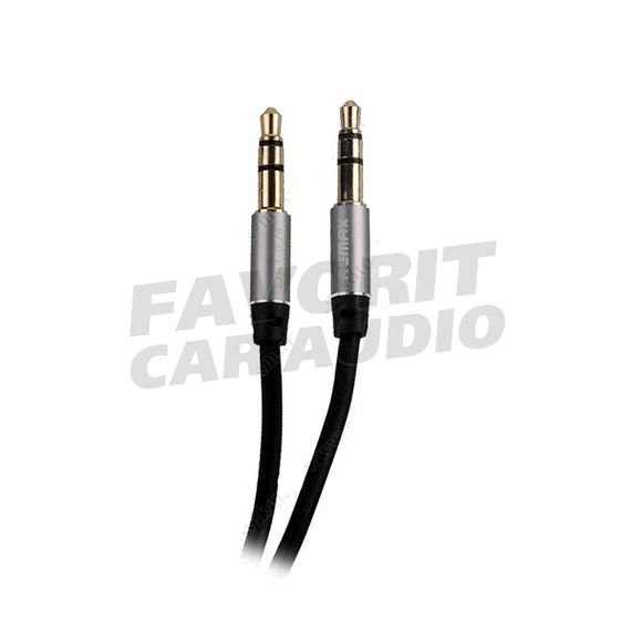Кабель AUX, Jack 3,5mm(m) - Jack 3,5mm(m) Remax L100, 1.0м, круглый, силикон, цвет: чёрный