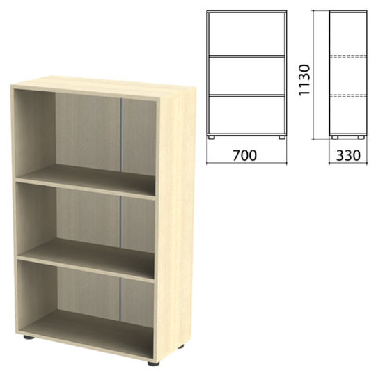 Шкаф (стеллаж) "Канц" 700х330х1130, 2 полки, цвет дуб молочный, ШК39.15