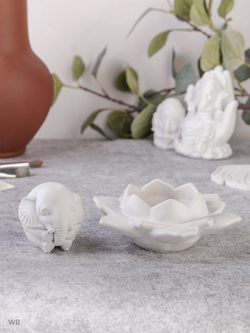 Набор статуэтка слоника и подсвечник лотос на подставке