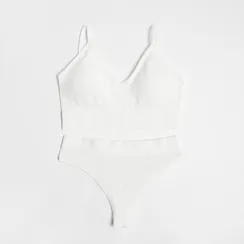 Комплект женский (топ, трусы) цвет белый, р-р 42-44