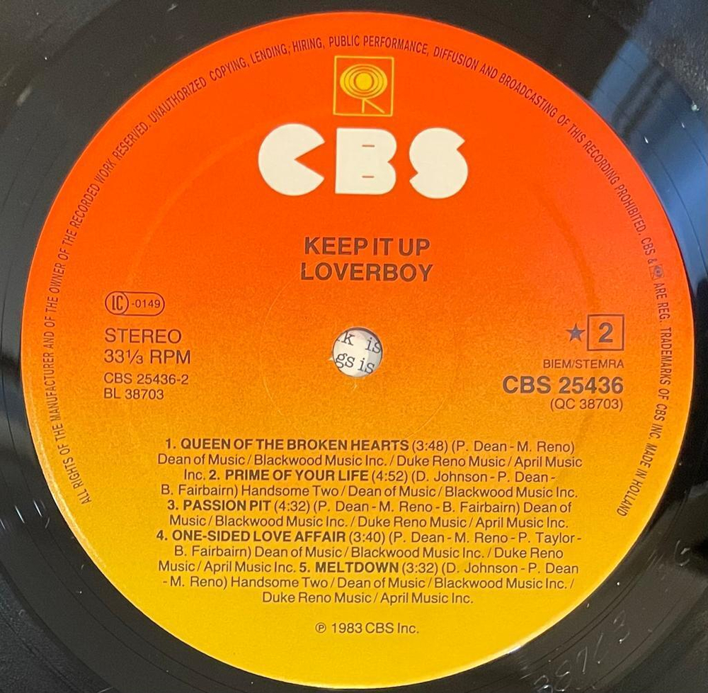 Loverboy- Keep It Up (Голландия 1983г.)