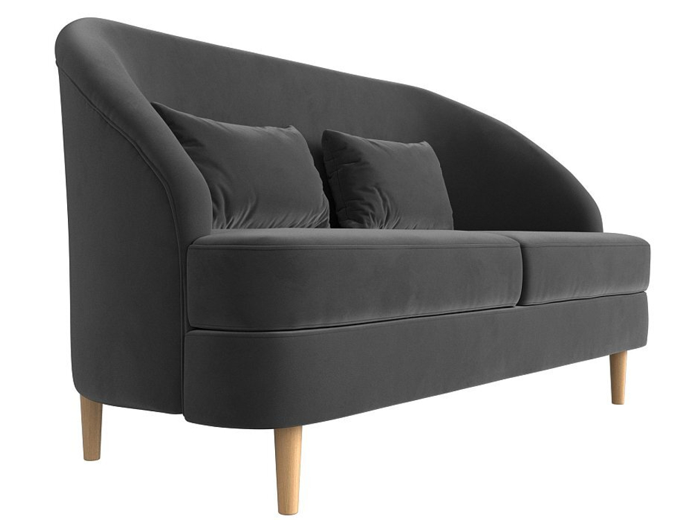 Кушетка Атико, Серый, Велюр, 109889