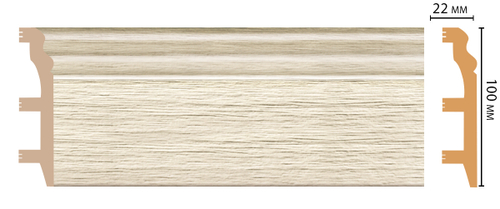 Плинтус напольный Decomaster D232-1070 100х22х2400мм