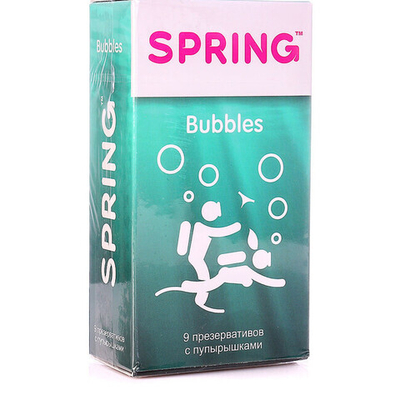 Презервативы Spring (с пупырышками) 9 шт. (Цвет: прозрачный)