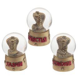 GAEM Фигурка декор в стекл шаре "Змея", D 4 см, L4 W4 H6,5 см, 3в.