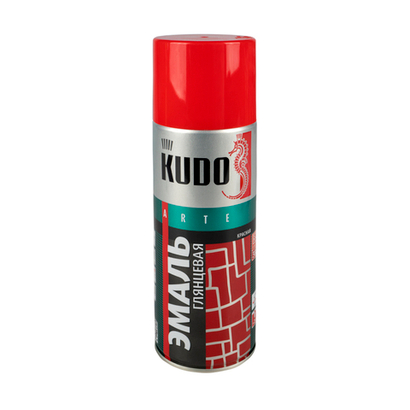Краска аэрозольная, красная глянцевая. KUDO. 520 мл.