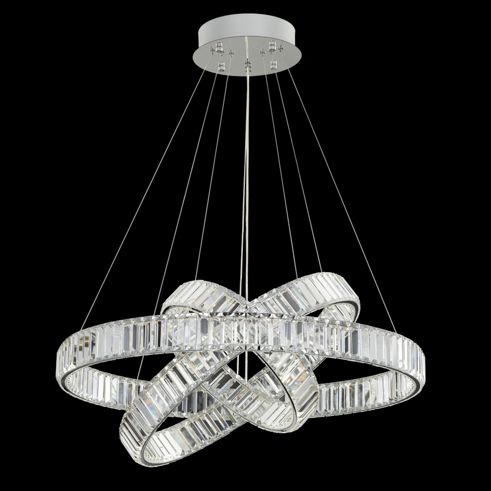 Citilux Чезаре CL338381 LED Люстра хрустальная с пультом Хром