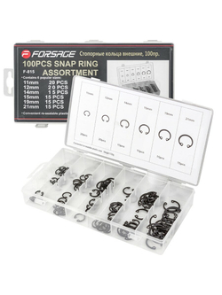 Стопорные кольца внешние, 100пр. Forsage F-815
