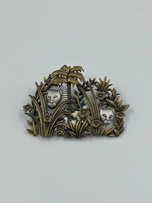 Брошь Львы JJ