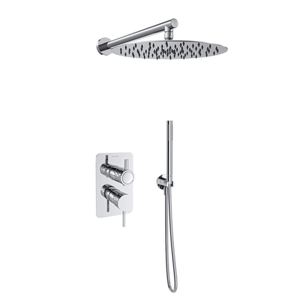 Встраиваемый смеситель для душа на 2 выхода с тропическим и ручным душем ODISEA JOYA K5915122