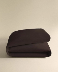 ZARA HOME (300 НИТЕЙ) ПОДОДЕЯЛЬНИК ИЗ САТИНА, КОРИЧНЕВЫЙ