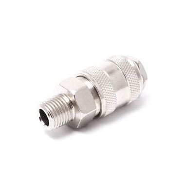 Быстроразъем пневматический с клапаном с наружной резьбой 1/2'' Partner SE1-4SM