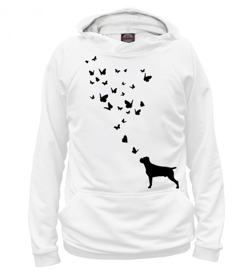 Толстовка "Кане Корсо и бабочки"