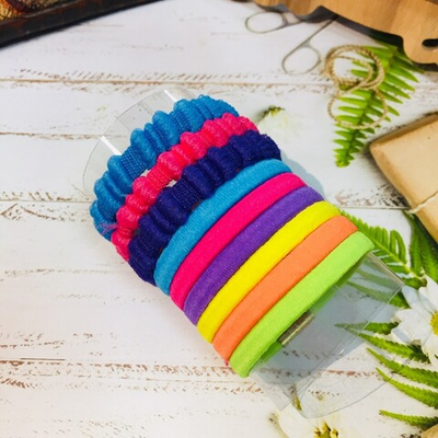 Резинки для волос детские в тубе 9шт «ЗАБАВА», спиральки, цвет микс, d-4см (наклейка Кокетка)