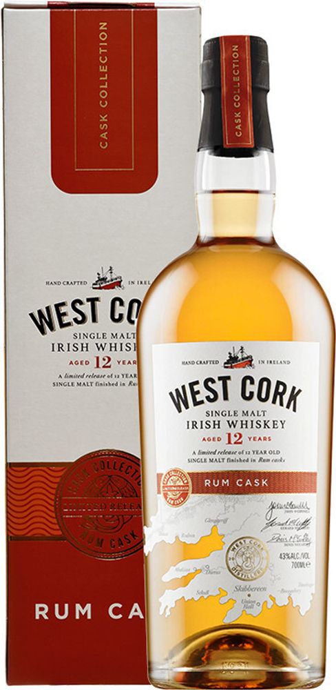 Виски West Cork Rum Cask 12 Years, 0.7 л