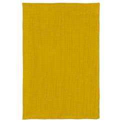 Набор из двух вафельных полотенец изо льна горчичного цвета из коллекции essential, 50х70 см