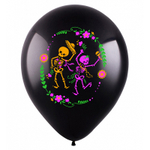 Воздушные шары Веселуха с рисунком Гламурный Хеллоуин, 100 шт. размер 12" #8122125