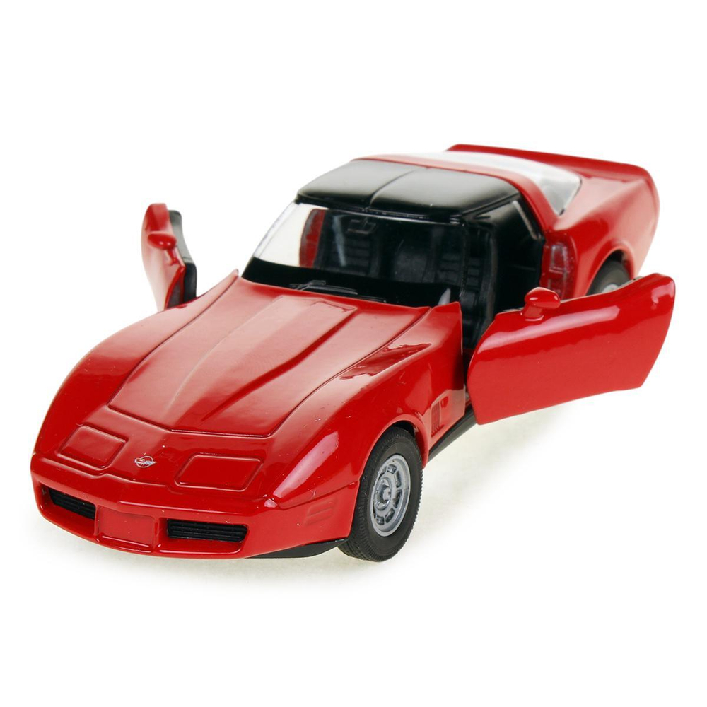 Модель ин. мет. 4.75" "1982 Chevrolet Corvette-coupe" открыв. двери 43716D (Kinsmart)
