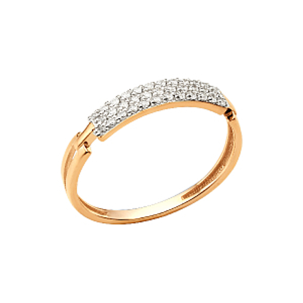 Кольцо из золота с фианитами