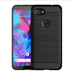 Чехол на Google Pixel 3a цвет Black (черный), серия Carbon от Caseport