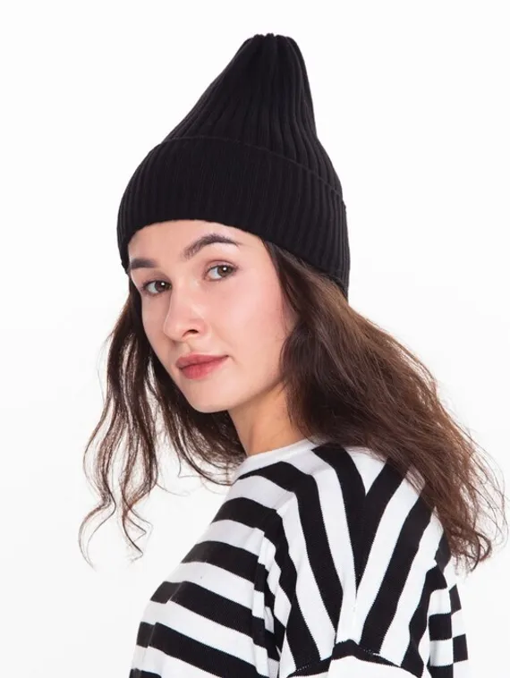 Шапка женская зимняя, цвет чёрный, размер 52-56