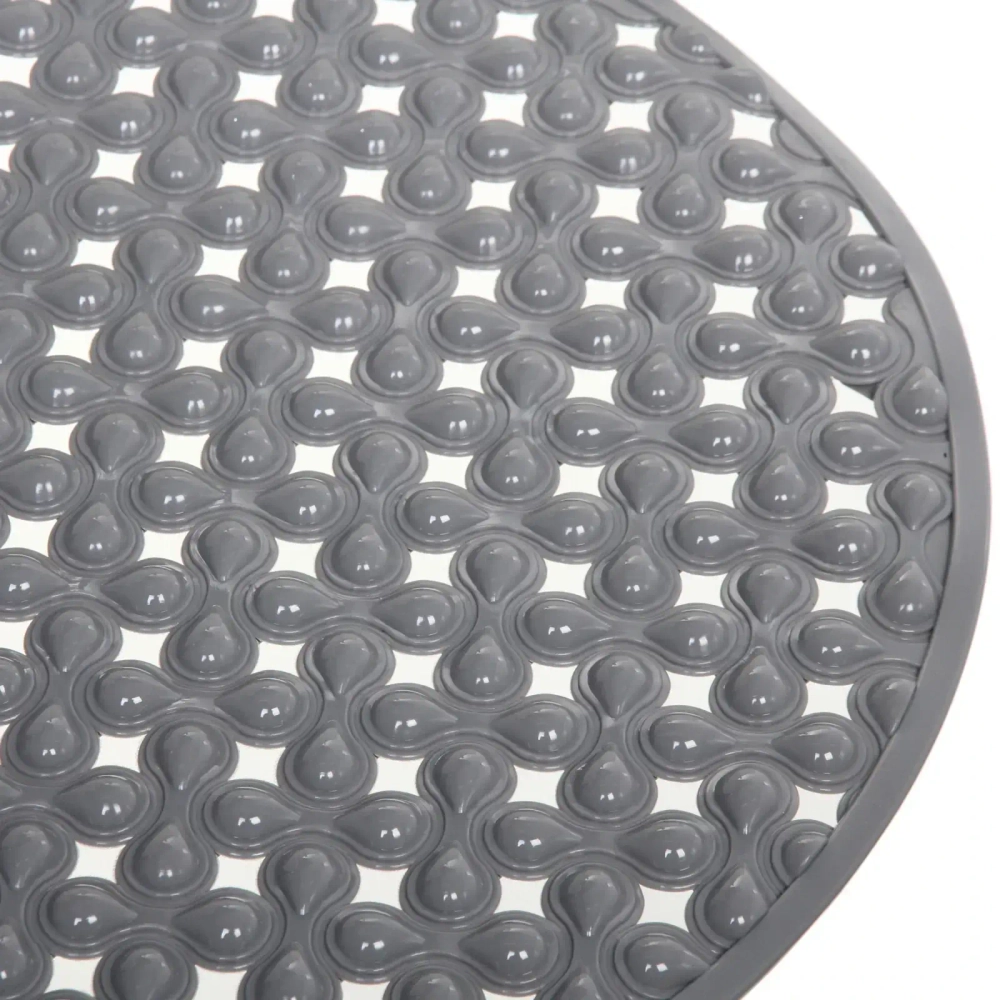 Коврик в ванну Селфи 68х38 ПВХ Глория серый