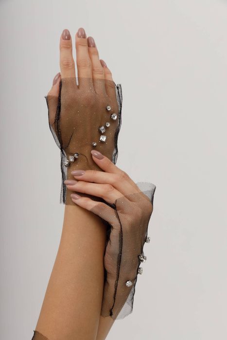 МИТЕНКИ КОРОТКИЕ РОЯ ЧЕРНЫЙ СО СТРАЗАМИ