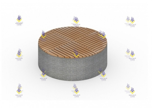 Скамья круглая на бетонном основании тип-5