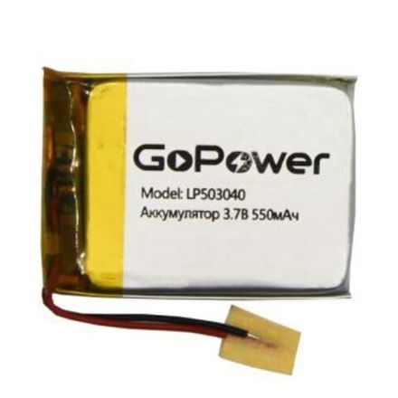 Аккумулятор Li-Pol GoPower LP503040 PK1 3.7V 550mAh (1/250)