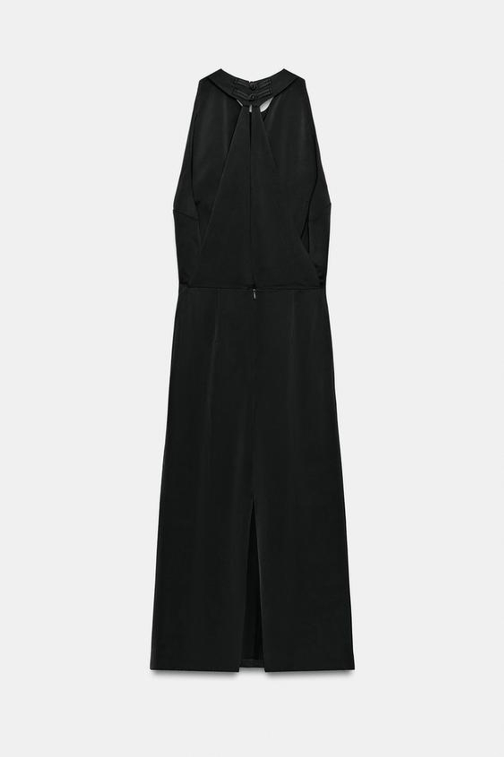ZARA АТЛАСНОЕ ПЛАТЬЕ — ZW COLLECTION, ЧЕРНЫЙ