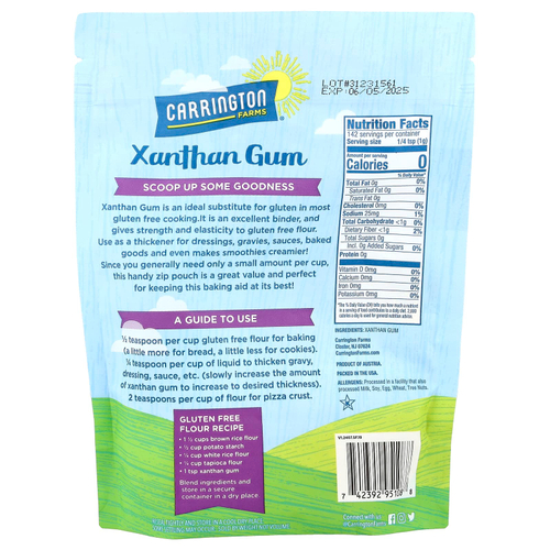 Carrington Farms, Ксантановая камедь, 142 г (5 унций)