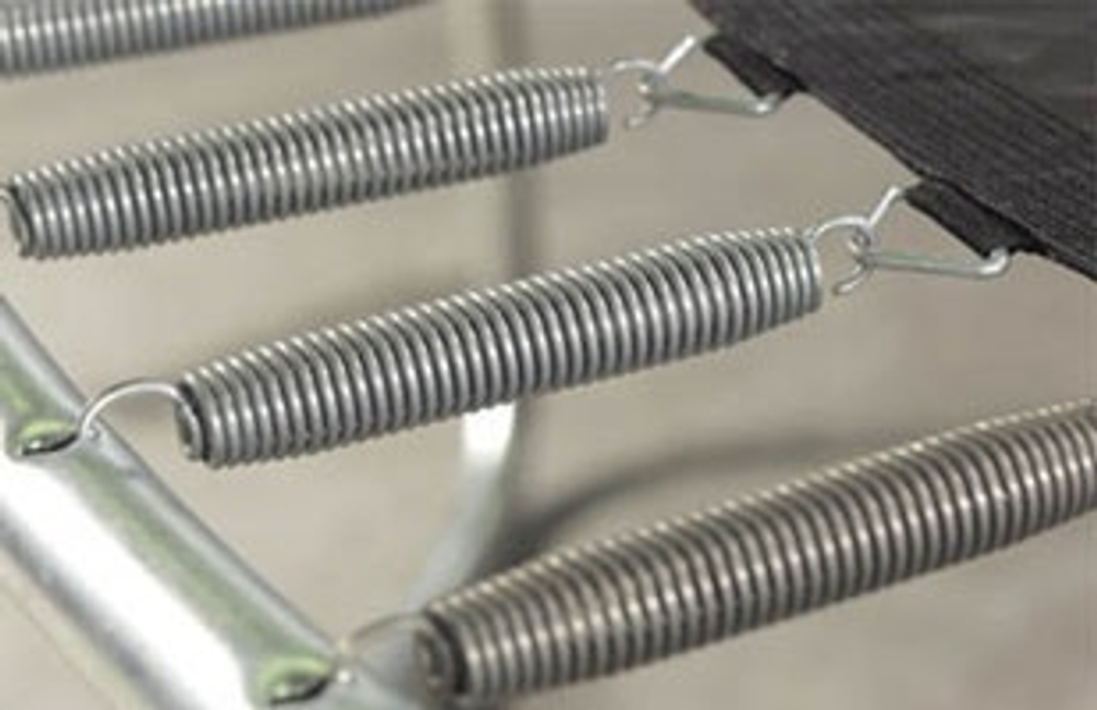 Батут с лестницей и внутренней сеткой 180 см зеленый