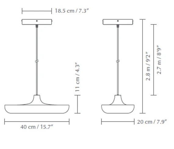 Плафон Umage Clava Dine, Ø43x24 см, черный дуб
