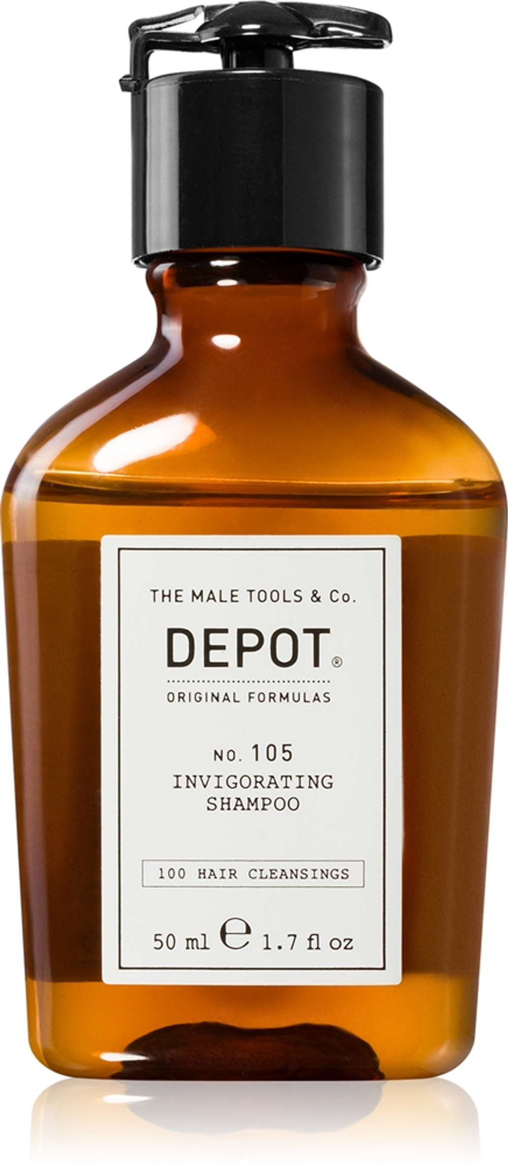 DEPOT 100 HAIR CLEANSING NO. 105 INVIGORATING SHAMPOO - шампунь, укрепляющий против выпадения волос, 50 ml