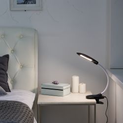 TLD-546 Black-LED-350Lm-4500K Светильник настольный прищепка. 5W. Механический выключатель. Черный. ТМ Uniel