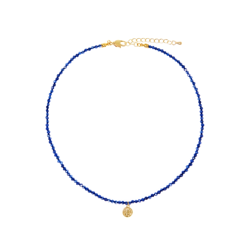 Колье Монетка – Синее