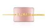 Balmain Hair Couture Заколка для волос розовая с лого цвет золото Лимитированная Коллекция